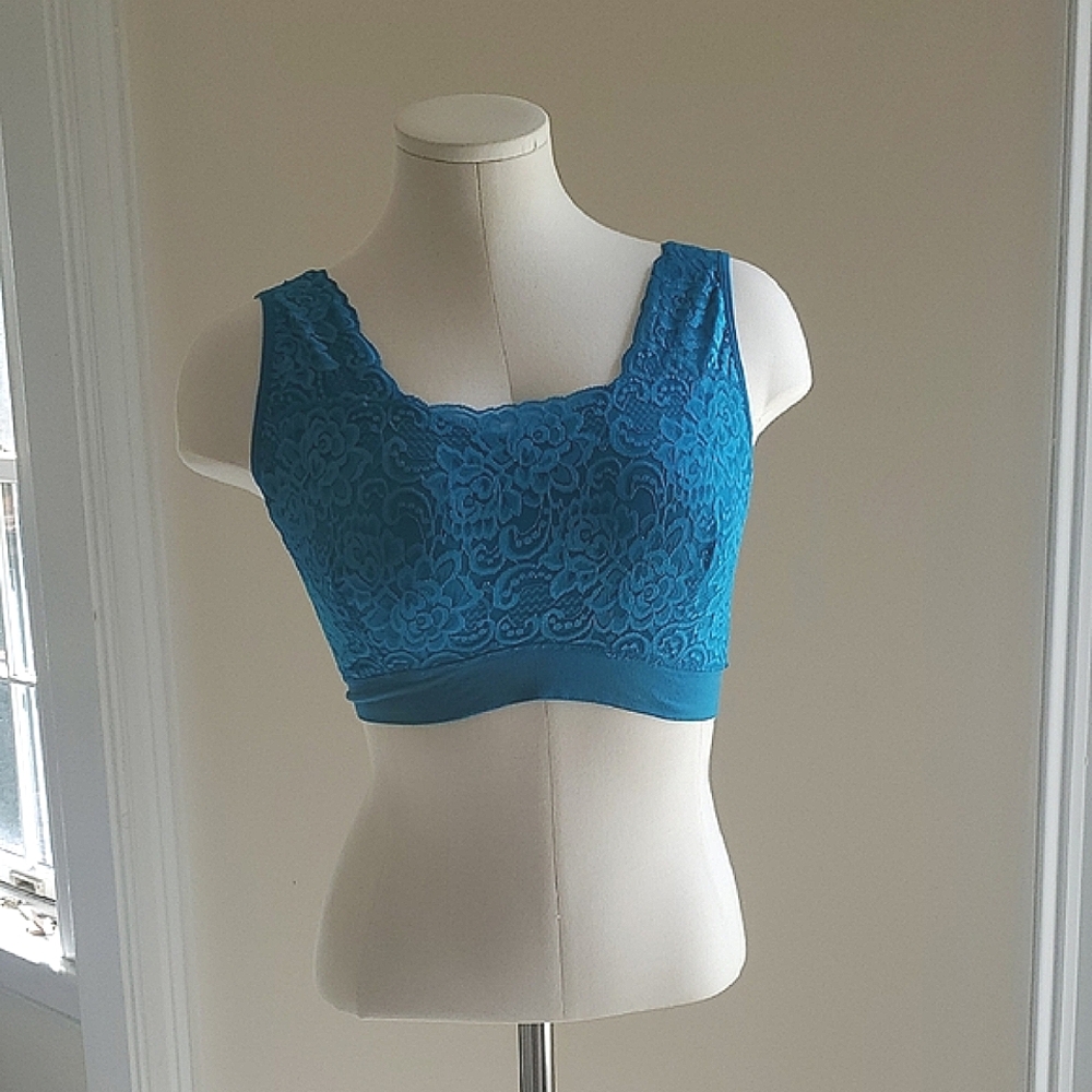 Turquoise wire free comfortable bra by Soma